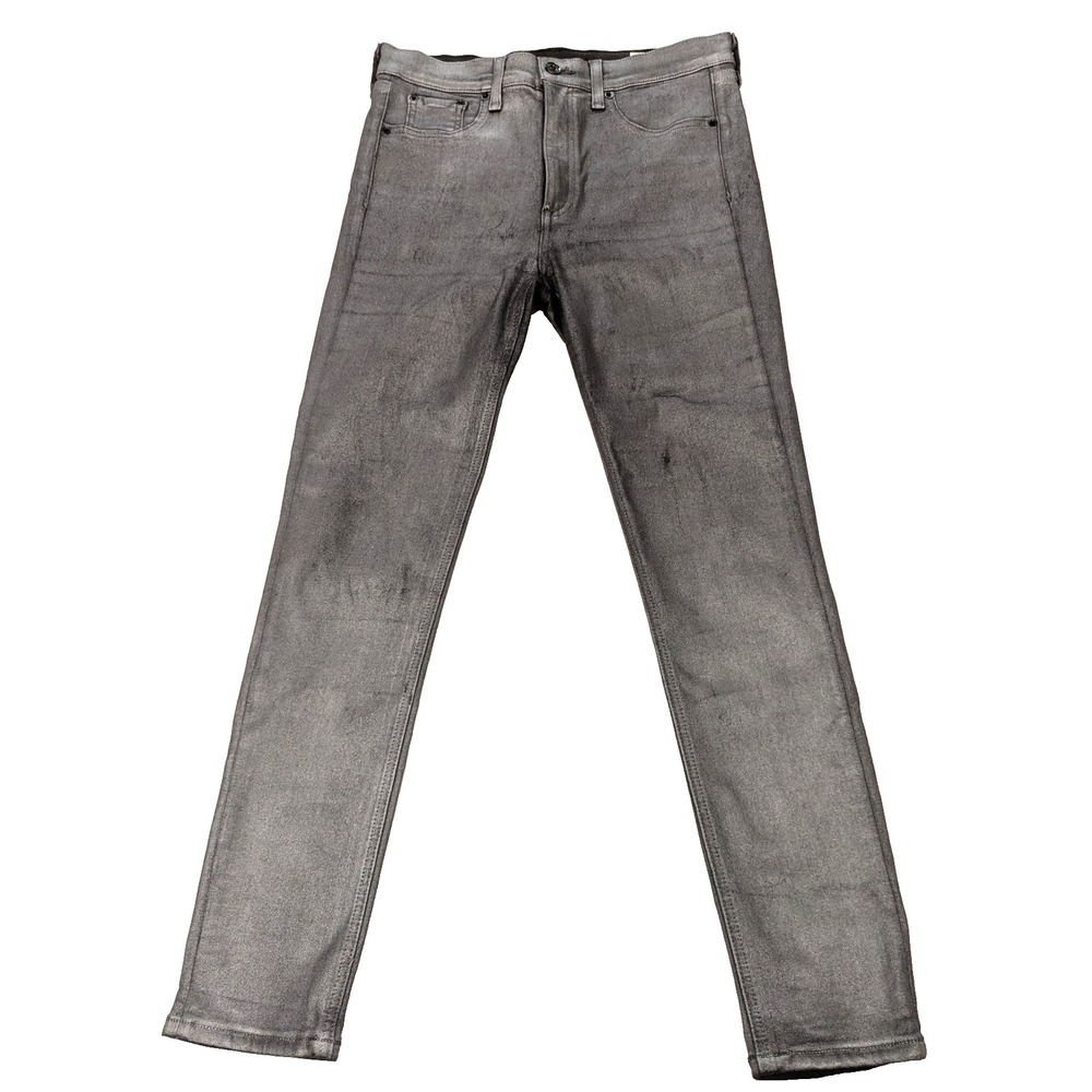 Rag & Bone Jeans Womens 30 Gray High Rise Ankle Skinny Gun Metal Stretch Denim
